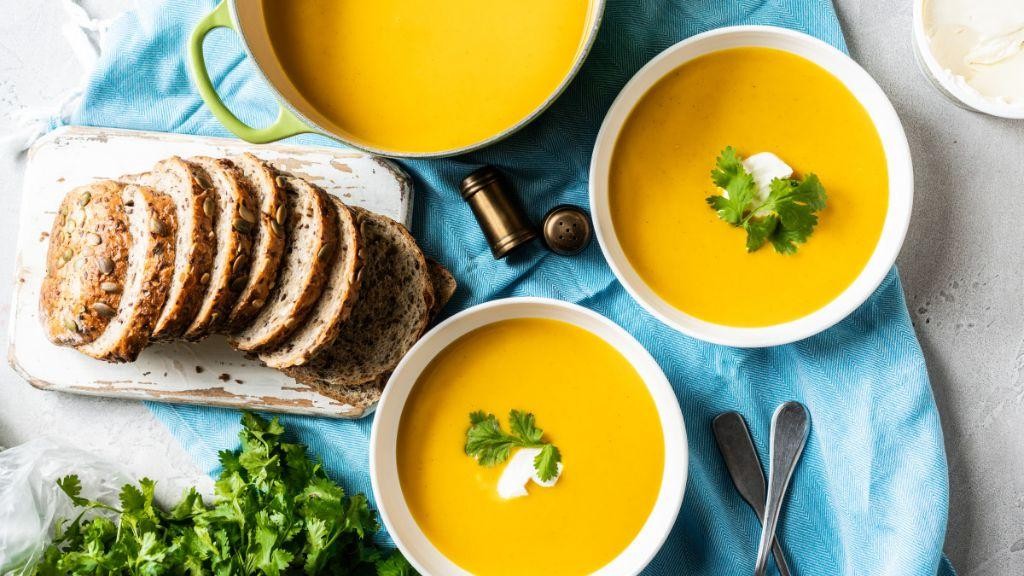 Autumn Crockpot Sweet Potato and Pear Soup