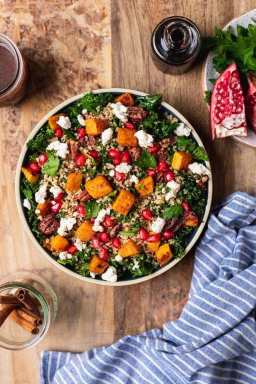 Autumn Harvest Salad with Pomegranate Vinaigrette