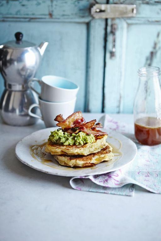 Avocado Pancakes with Maple Syrup