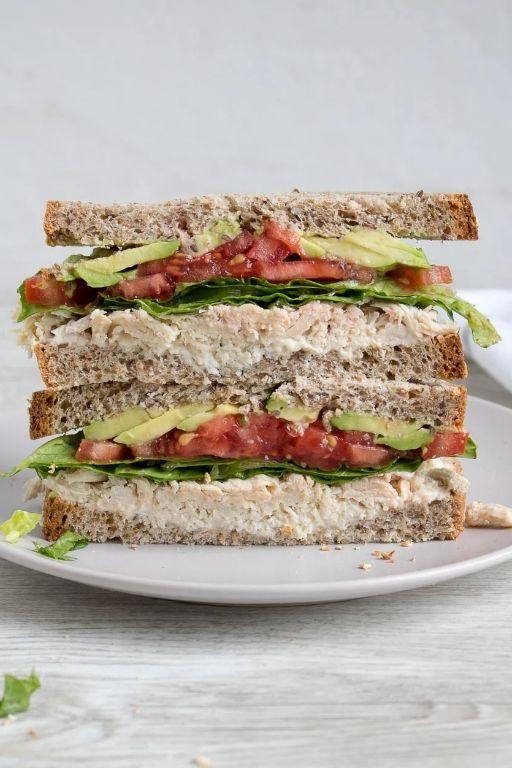 Avocado Shredded Chicken Sandwich