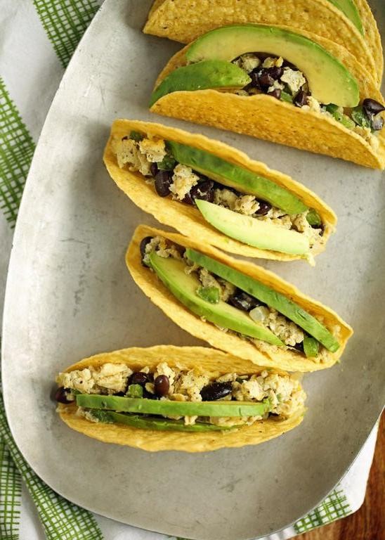 Avocado and Black Bean Breakfast Tacos