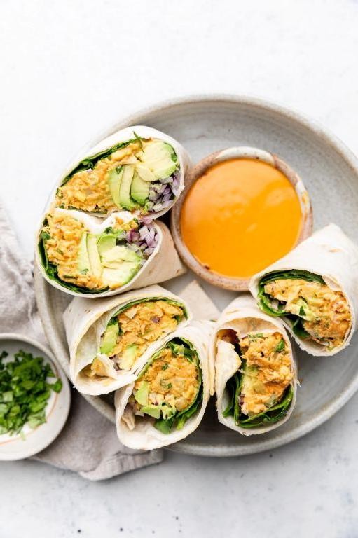 Avocado and Chickpea Wrap
