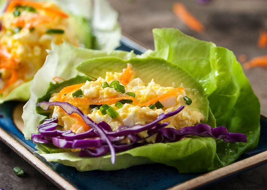 Avocado and Egg Salad Lettuce Wraps