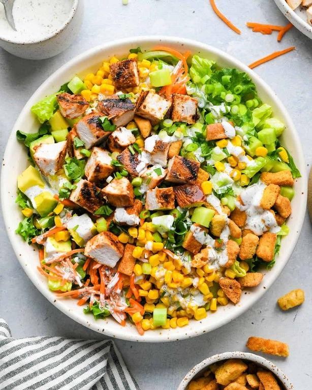 BBQ Chicken Cornbread Salad