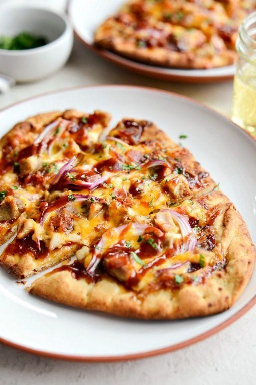 BBQ Chicken Naan Pizza