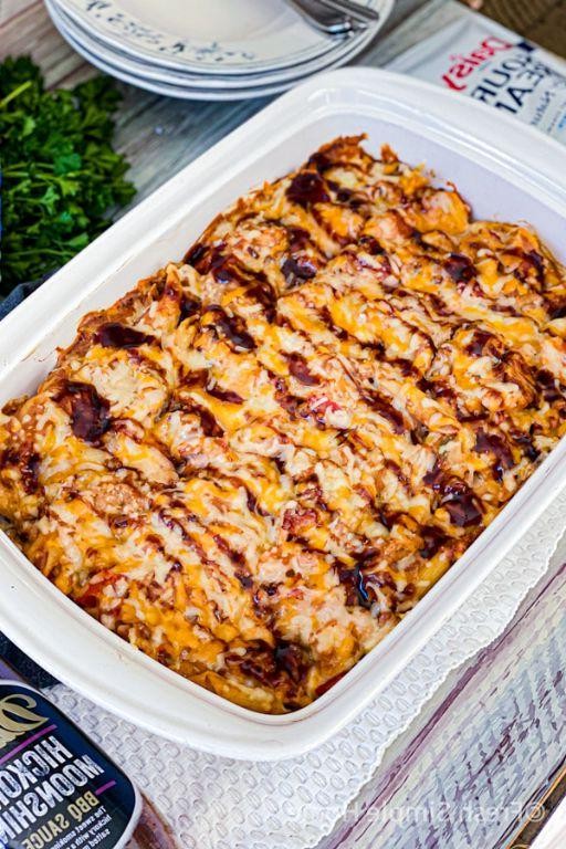BBQ Chicken Pasta Bake