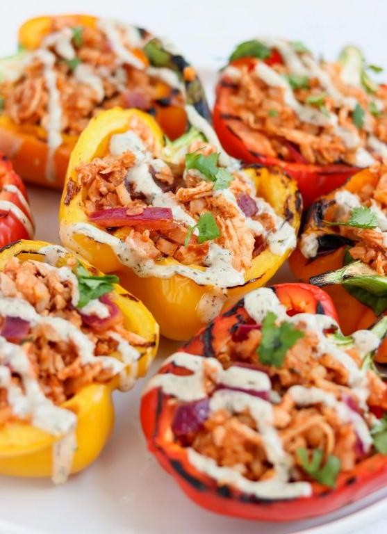 BBQ Chicken Stuffed Peppers