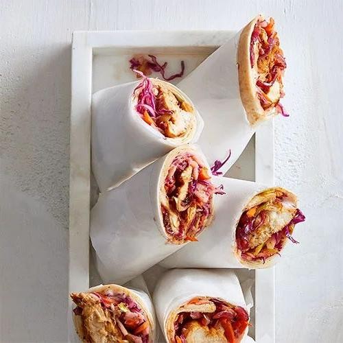 BBQ Chicken and Coleslaw Wrap