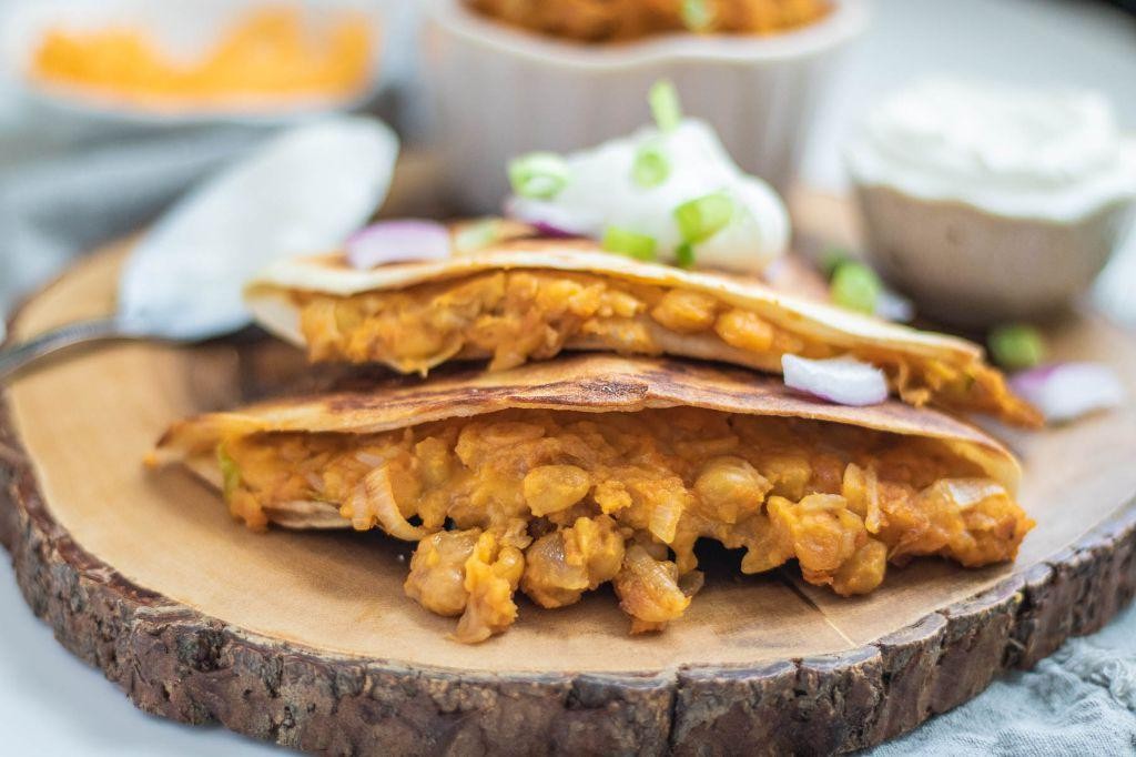 BBQ Chickpea Quesadillas
