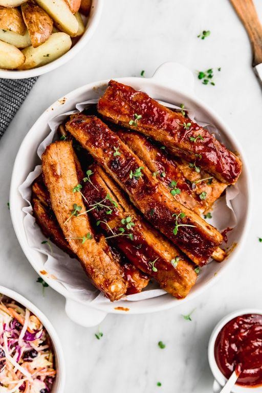 BBQ Ribs with Coleslaw