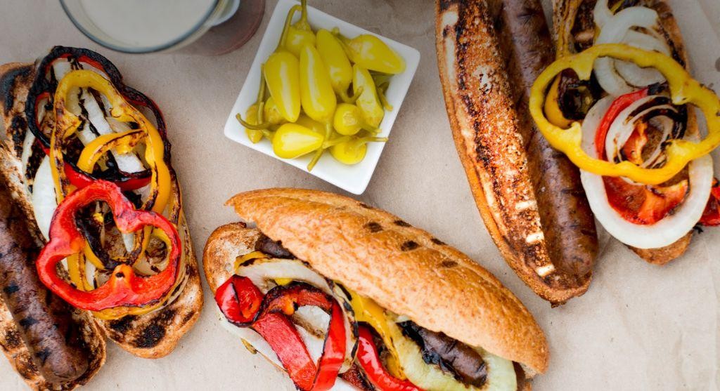 BBQ Tofurkey Sausage Sandwiches