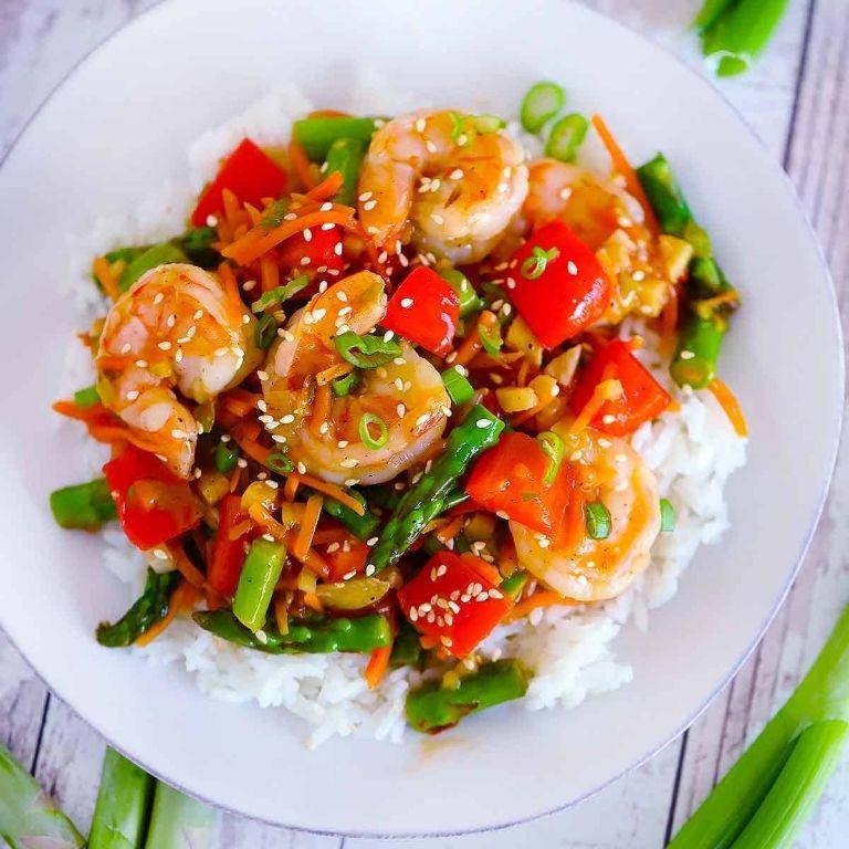 Baby Shrimp Stir Fry with Vegetables