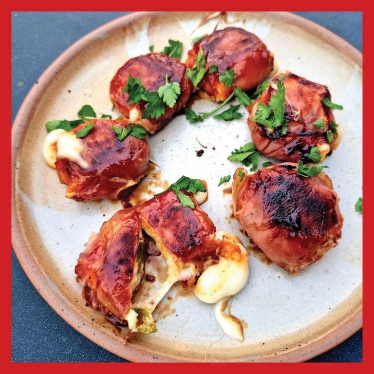 Babybel Cheese and Bacon Wraps