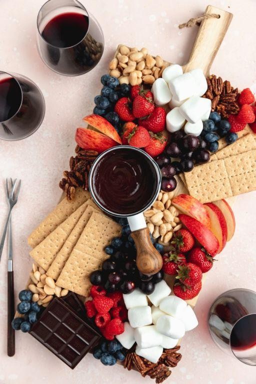 Babybel Cheese and Dark Chocolate Fondue