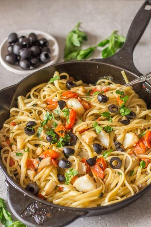 Baccala Pasta with Garlic and Oil
