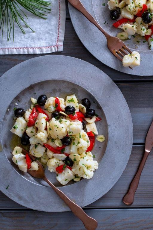 Baccala Salad with Olives and Capers