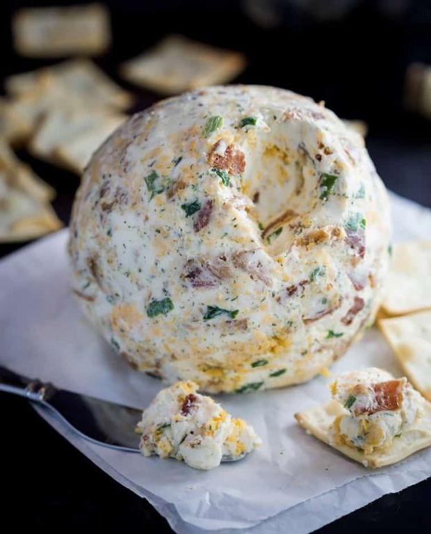 Bacon Cheese Balls with Ranch Dressing