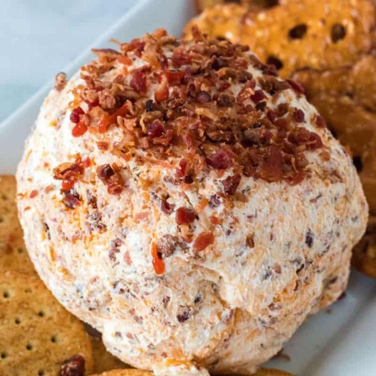 Bacon Cheese Balls with a Spicy Sriracha Mayo