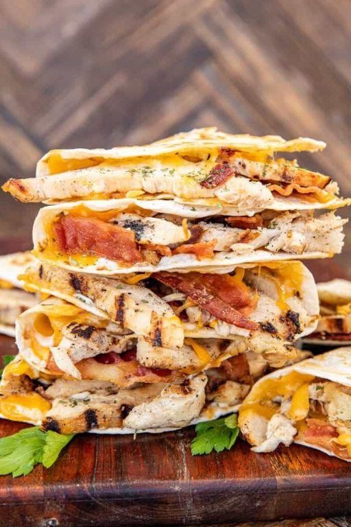 Bacon Chicken Cheese Quesadillas