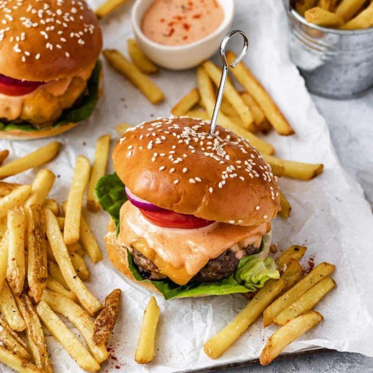 Bacon Chicken and Cheese Stuffed Burgers