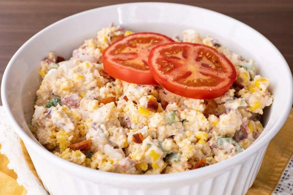 Bacon Ranch Cornbread Salad
