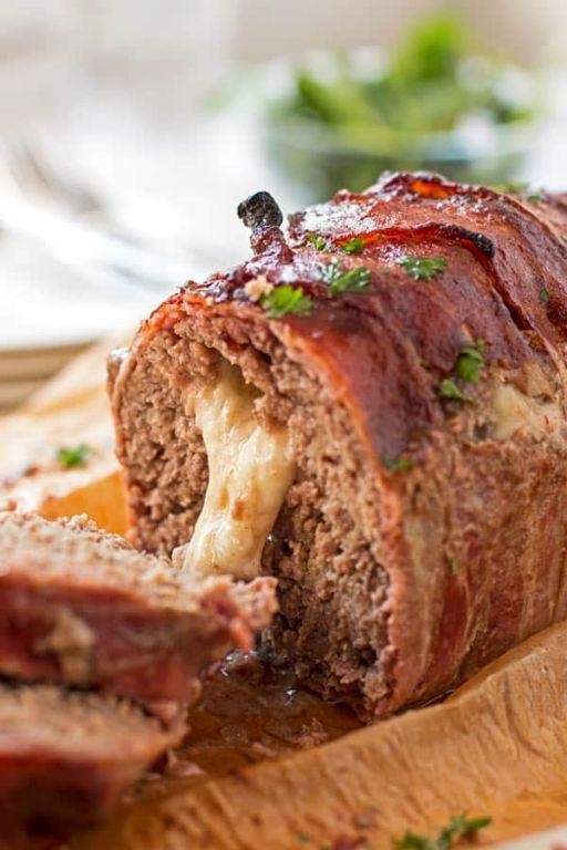 Bacon Wrapped Stuffed Meatloaf