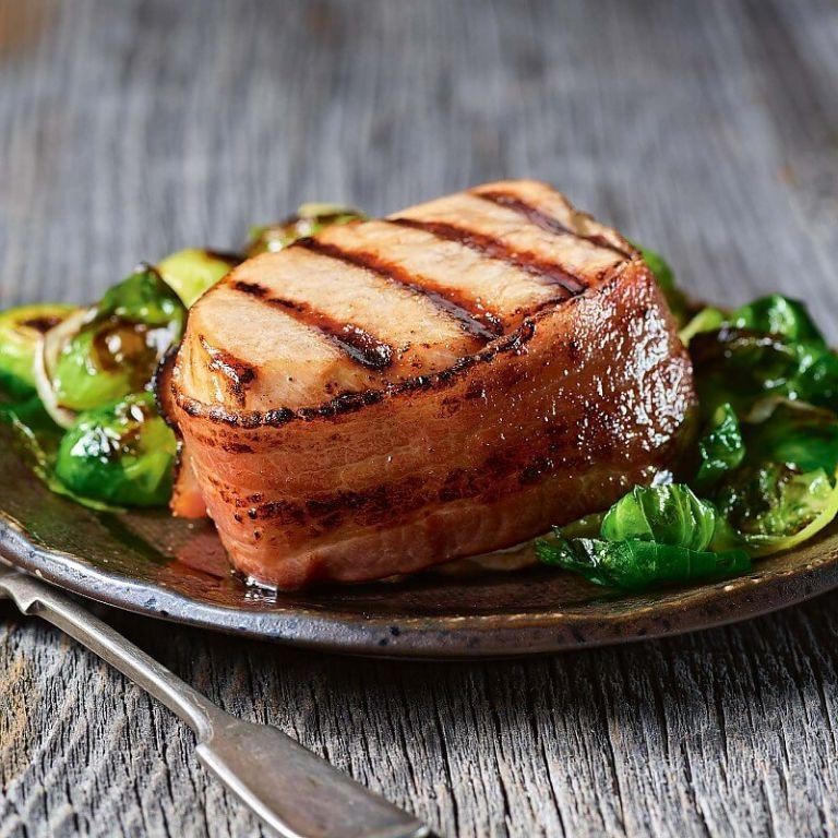 Bacon Wrapped Thick Cut Pork Chops