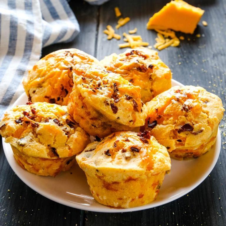 Bacon and Cheddar Mini Cornbread Muffins