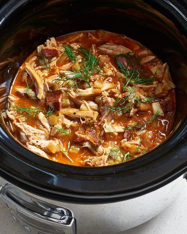 Bacon and Chicken Slow Cooker Stew