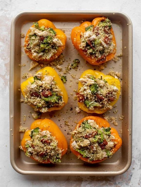 Bacon and Chicken Stuffed Peppers
