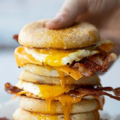 Bacon and Egg English Muffin Sandwiches