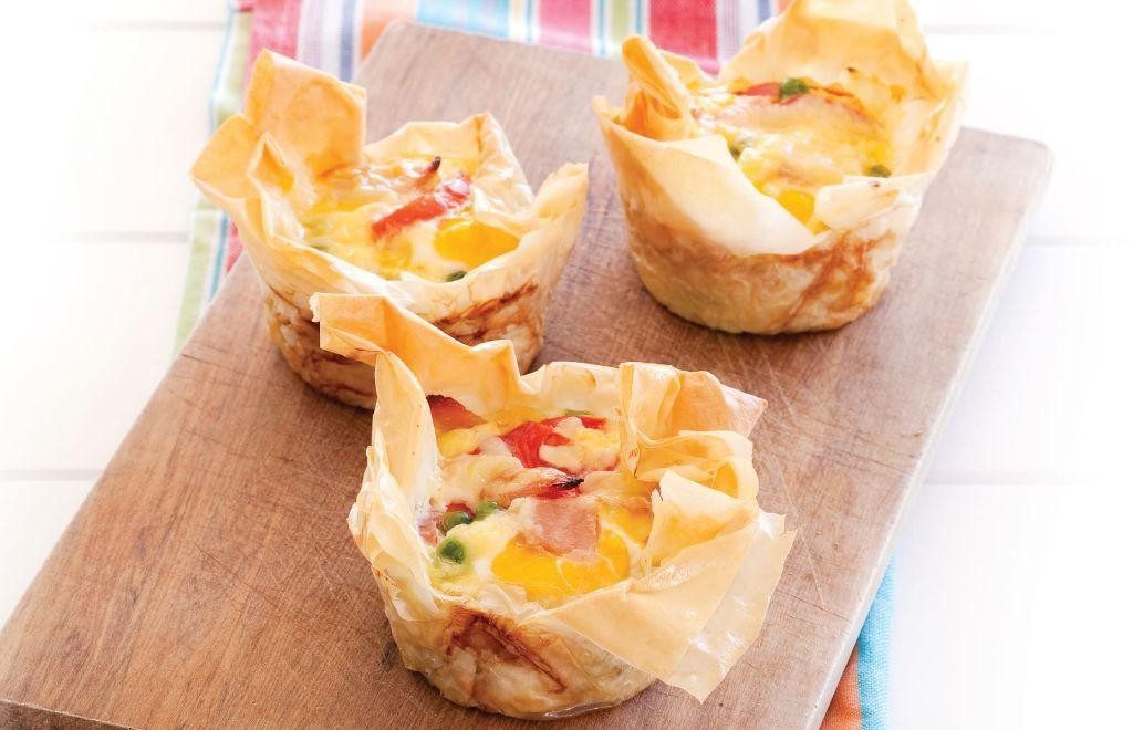 Bacon and Egg Filo Pasty