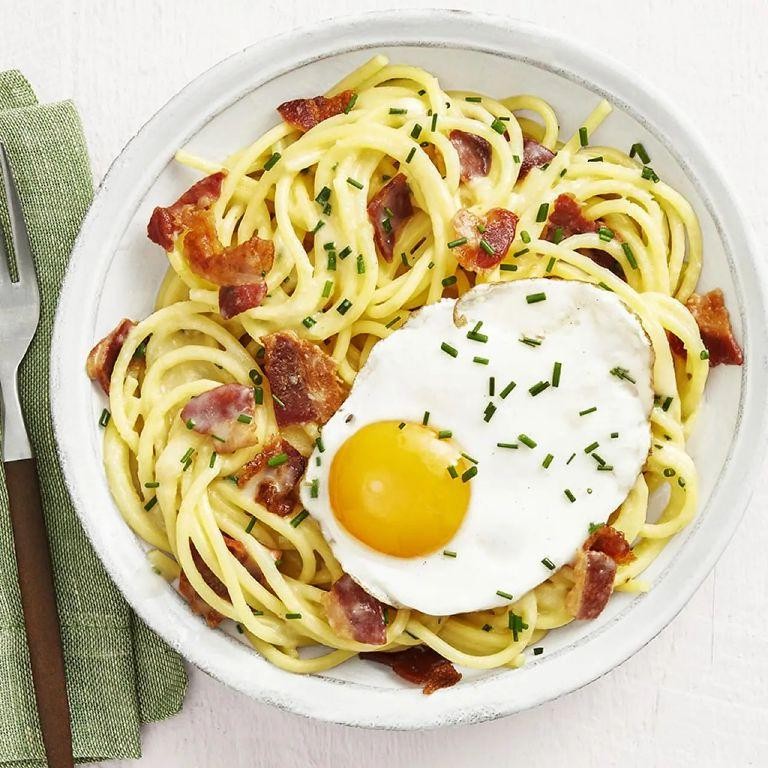 Bacon and Egg Spaghetti