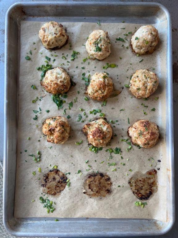 Baked Chicken and Cottage Cheese Meatballs