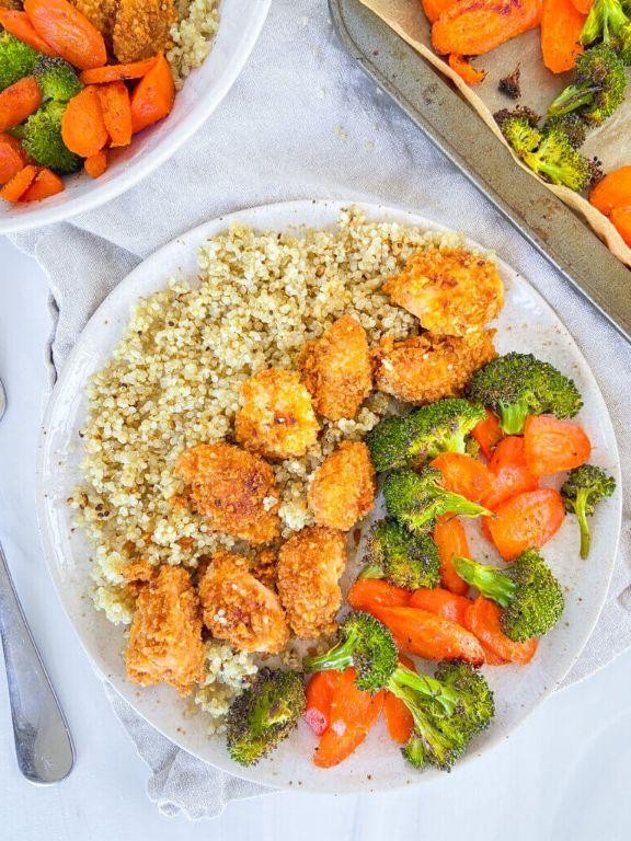 Baked Chicken and Quinoa with Veggies