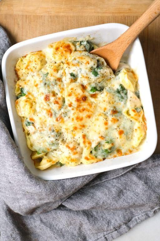 Baked Chicken and Tortellini with Mozzarella