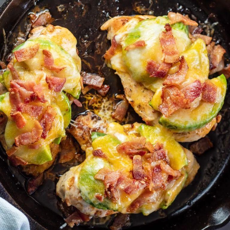 Baked Chicken with Avocado and Cheese