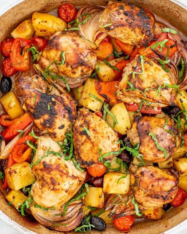 Baked Chicken with Roasted Vegetables
