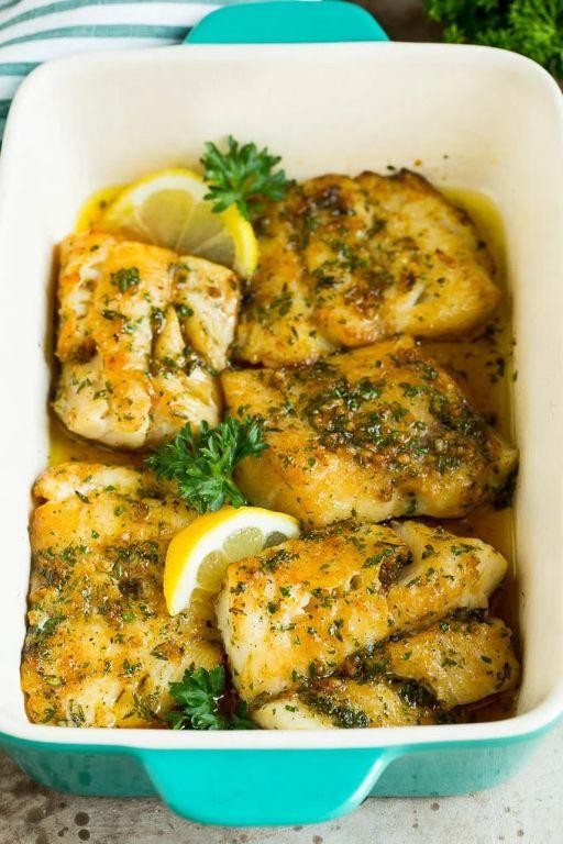 Baked Cod with Garlic and Parsley