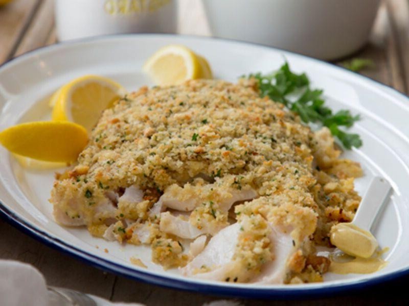 Baked Cod with Honey Mustard Glaze