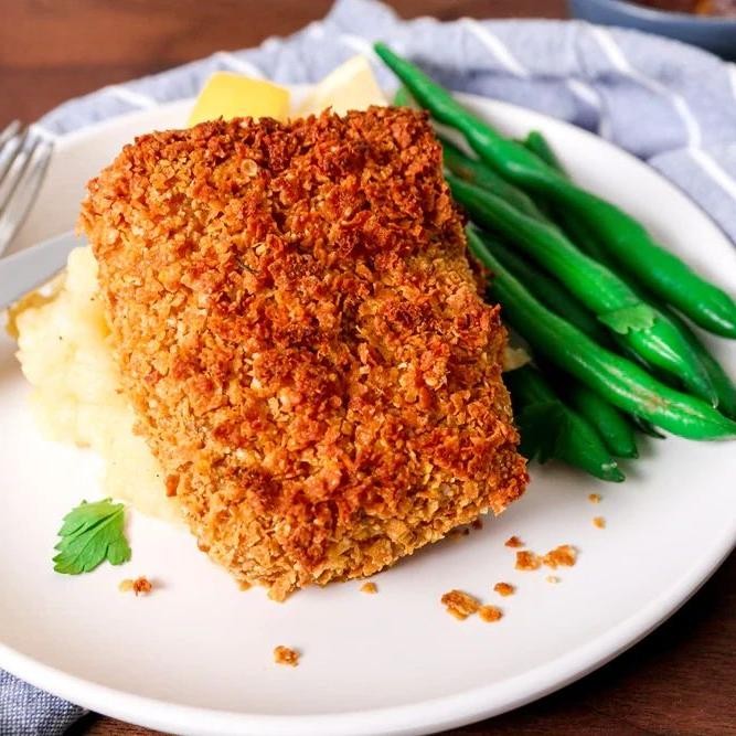 Baked Cod with a Crunchy Cornflake Topping