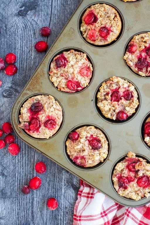 Baked Cranberry Oatmeal Cups