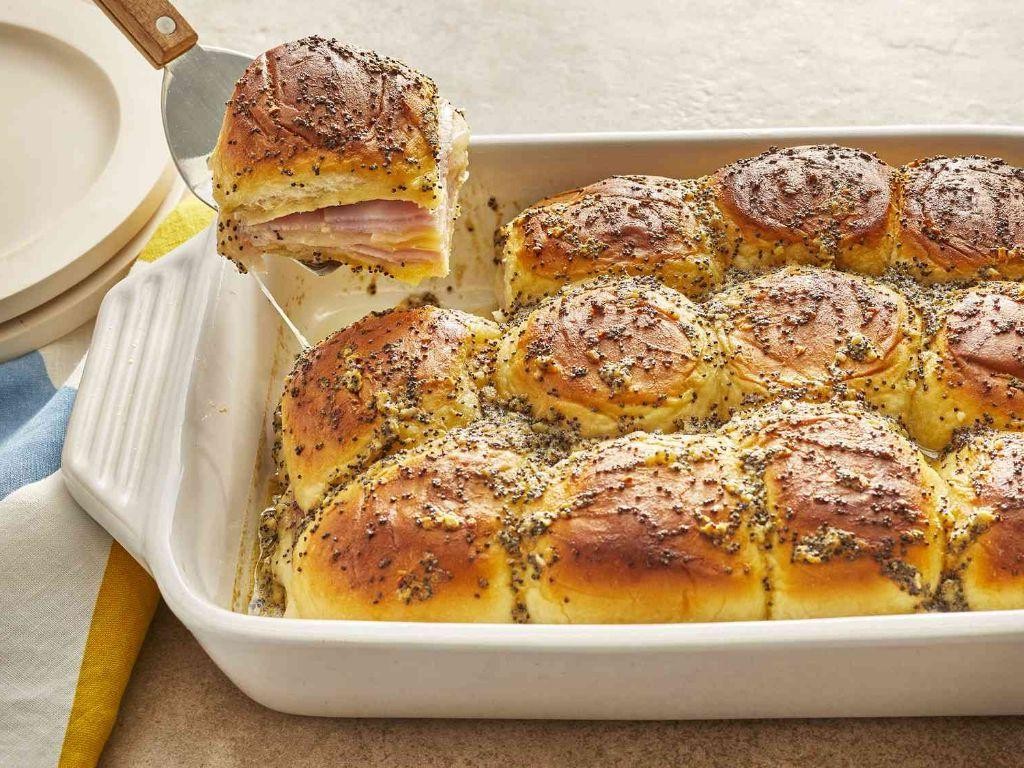 Baked Deli Ham and Cheese Sliders