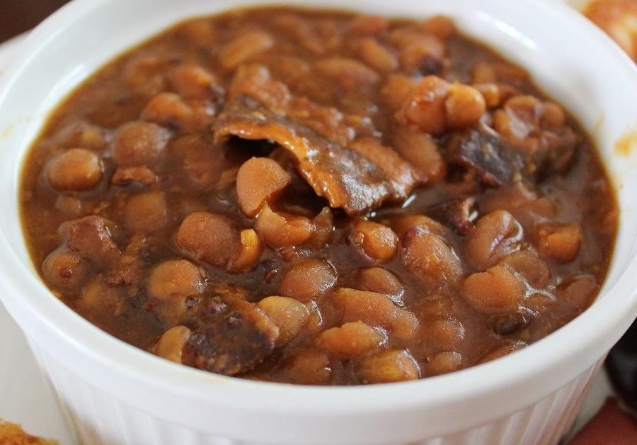 Baked Dried Lima Beans with Maple Syrup