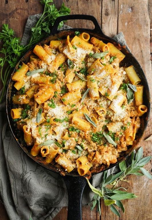 Baked Mostaccioli with Pumpkin and Sage