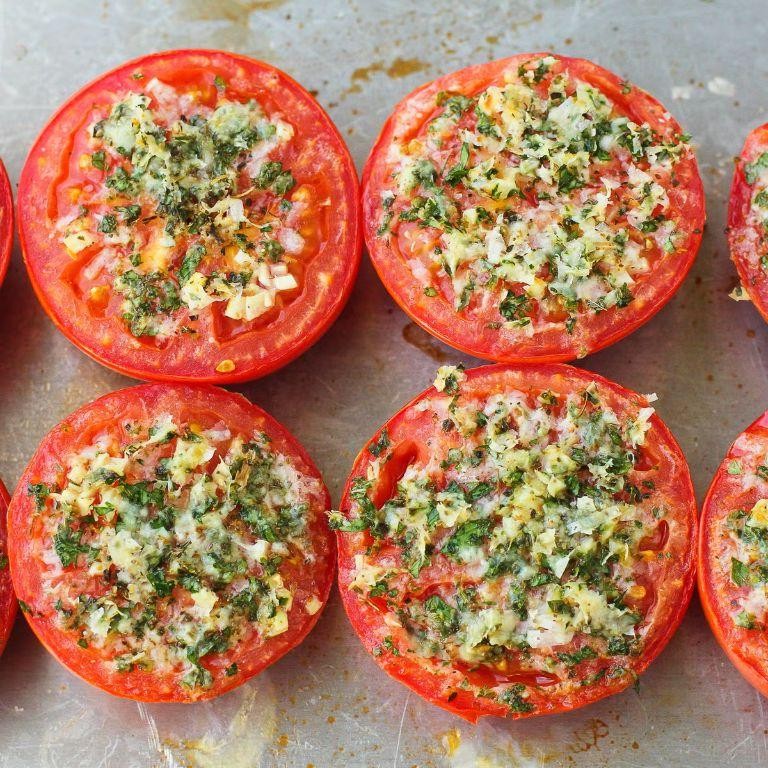 Baked Roma Tomatoes with Parmesan