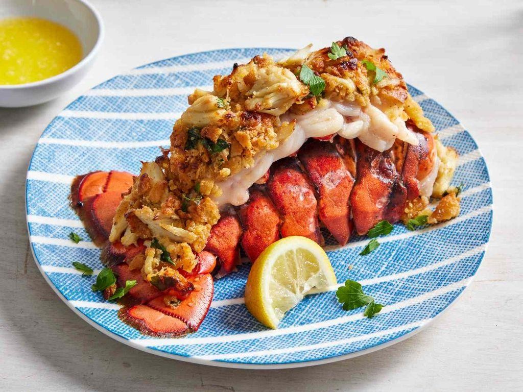 Baked Stuffed Lobster with Crabmeat Stuffing
