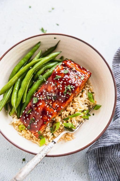 Baked Teriyaki Salmon with Garlic Butter