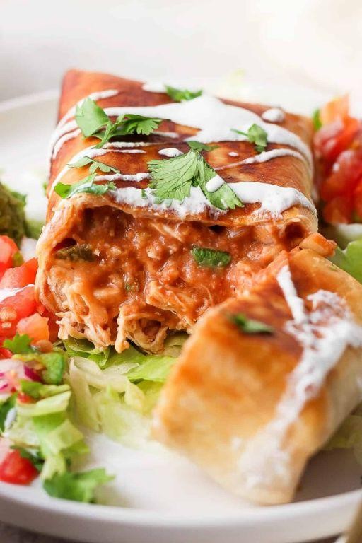 Baked Tex Mex Chimichangas