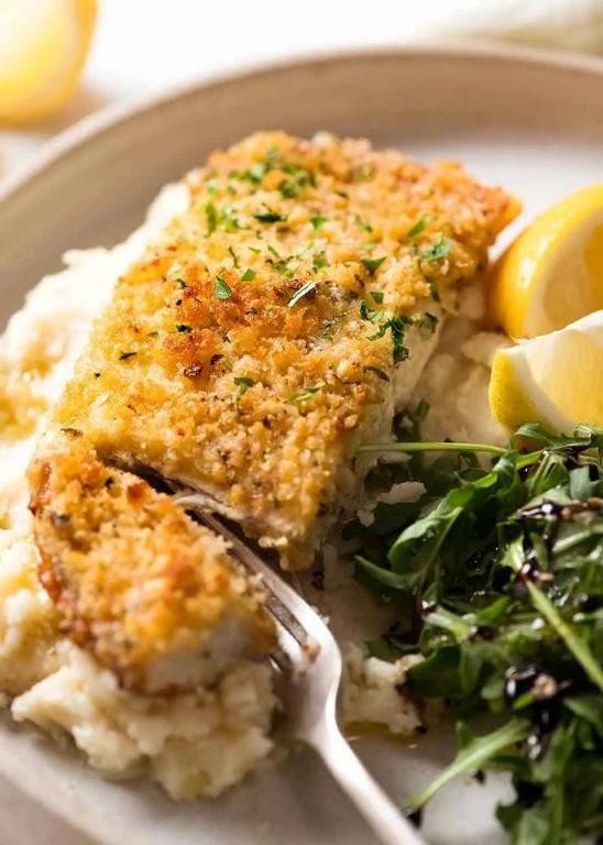 Baked White Fish with Parmesan Crust
